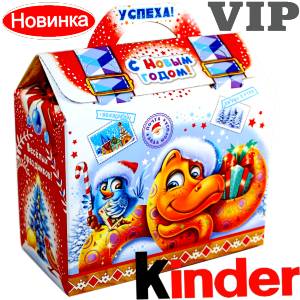 Сладкий подарок на Новый Год в жестяной упаковке весом 1200 грамм по цене 1762 руб в Южно-Сахалинске
