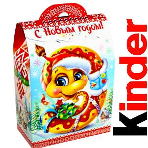 Детский подарок на Новый Год в жестяной упаковке весом 430 грамм по цене 1657 руб в Южно-Сахалинске
