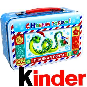 Сладкий подарок на Новый Год в картонной упаковке весом 430 грамм по цене 2136 руб в Южно-Сахалинске