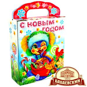 Детский подарок на Новый Год в мешочке весом 800 грамм по цене 1261 руб в Южно-Сахалинске