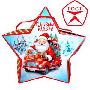 Детский подарок на Новый Год в жестяной упаковке весом 950 грамм по цене 1182 руб в Южно-Сахалинске