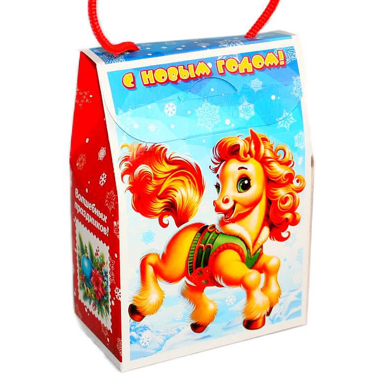 Детский подарок на Новый Год в картонной упаковке весом 200 грамм